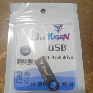 Memorias Usb 16gb Metalica Usb 2.0 Yugen Negra Y1b Negro Y1b