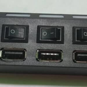 Hub Usb 2.0 4 Puertos Con Switchs Pc Laptop Windows Computadoras